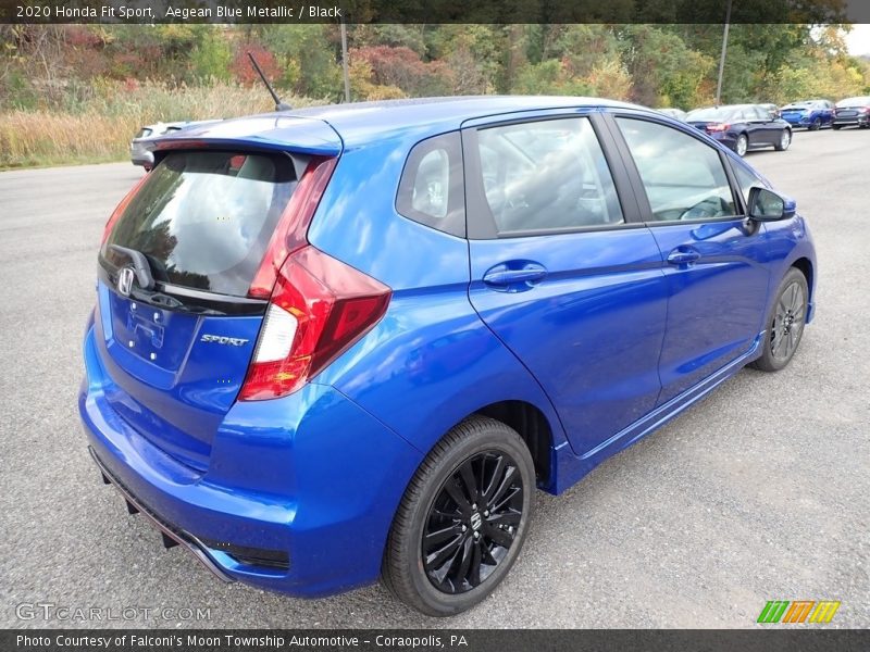 Aegean Blue Metallic / Black 2020 Honda Fit Sport