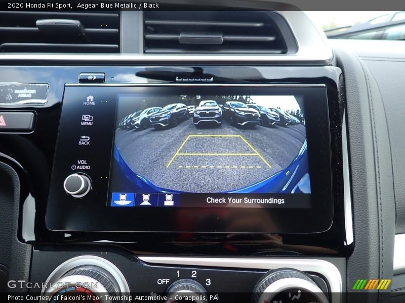 Aegean Blue Metallic / Black 2020 Honda Fit Sport