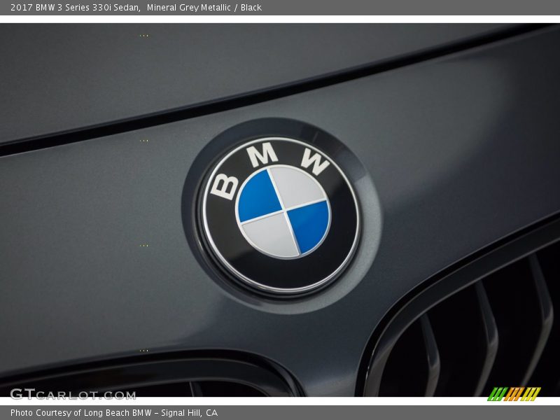 Mineral Grey Metallic / Black 2017 BMW 3 Series 330i Sedan