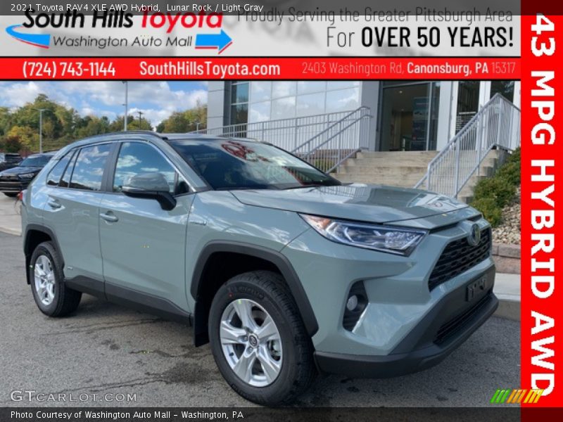 Lunar Rock / Light Gray 2021 Toyota RAV4 XLE AWD Hybrid