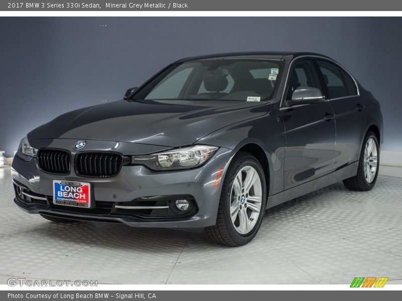 Mineral Grey Metallic / Black 2017 BMW 3 Series 330i Sedan