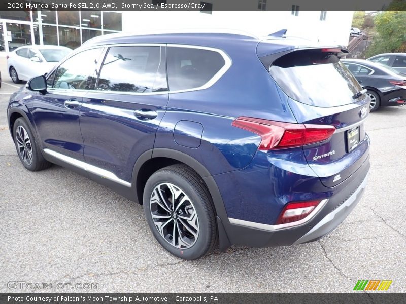 Stormy Sea / Espresso/Gray 2020 Hyundai Santa Fe SEL 2.0 AWD