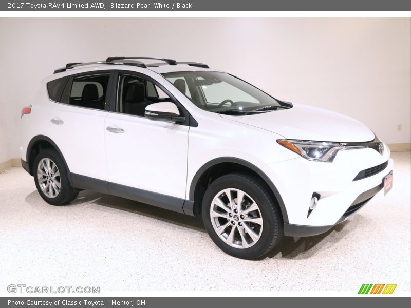 Blizzard Pearl White / Black 2017 Toyota RAV4 Limited AWD