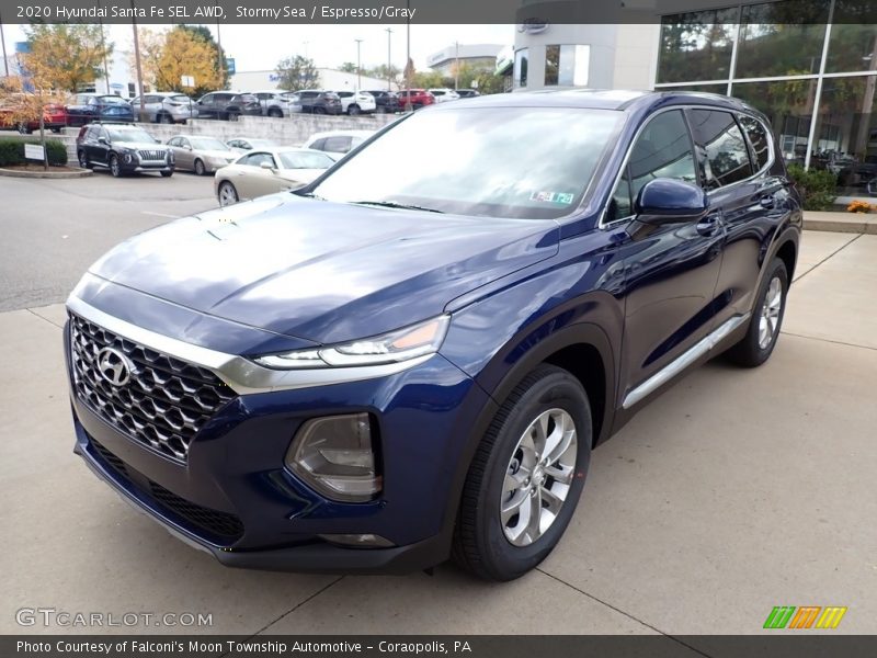Stormy Sea / Espresso/Gray 2020 Hyundai Santa Fe SEL AWD