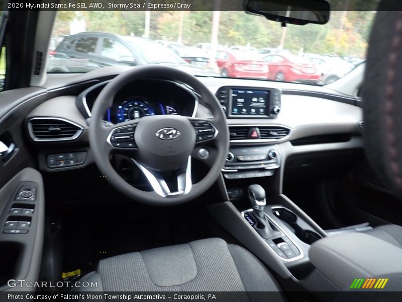Stormy Sea / Espresso/Gray 2020 Hyundai Santa Fe SEL AWD