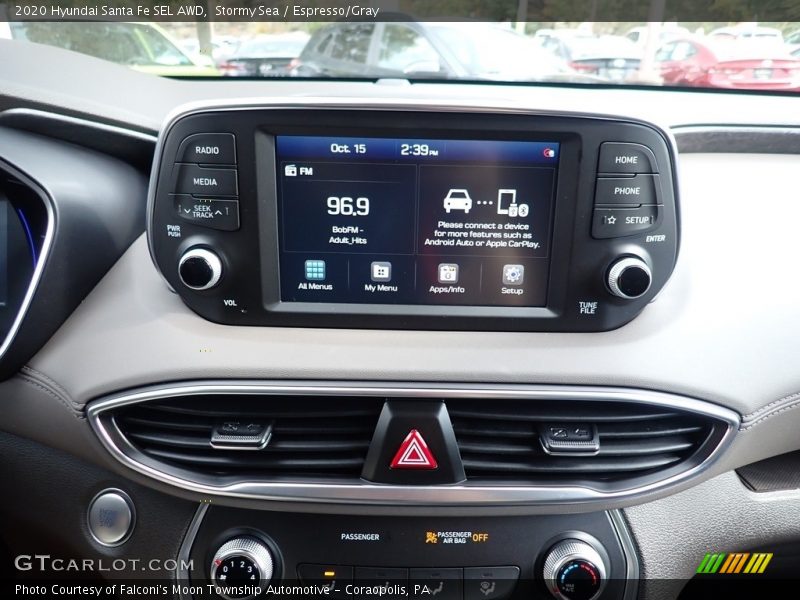 Stormy Sea / Espresso/Gray 2020 Hyundai Santa Fe SEL AWD