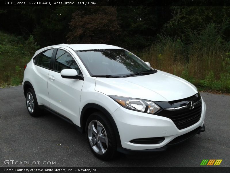 White Orchid Pearl / Gray 2018 Honda HR-V LX AWD