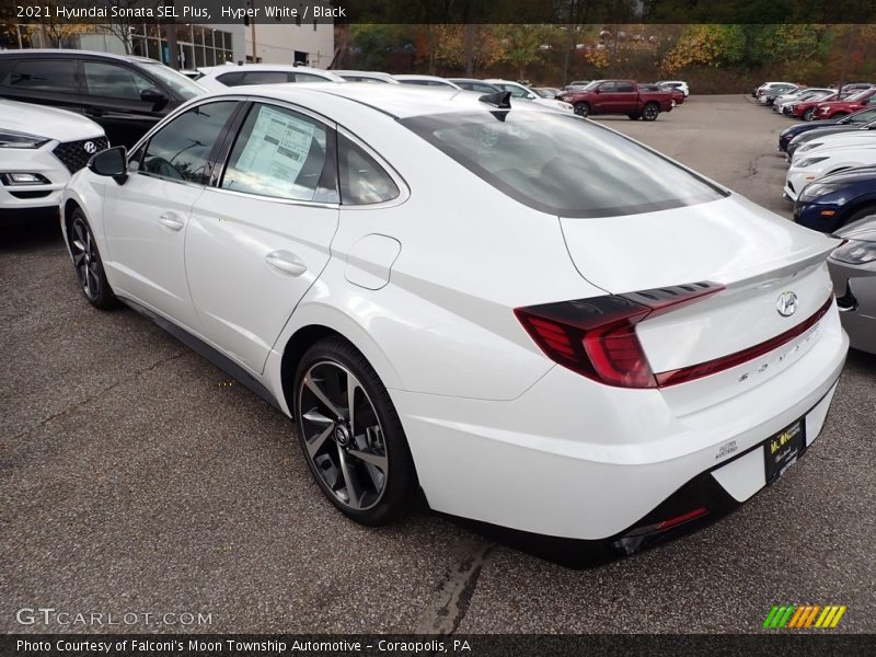 Hyper White / Black 2021 Hyundai Sonata SEL Plus