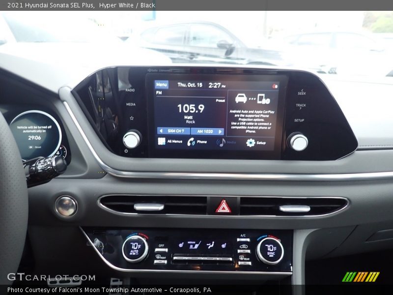 Hyper White / Black 2021 Hyundai Sonata SEL Plus