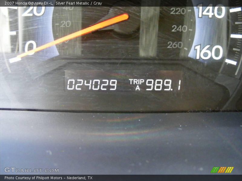 Silver Pearl Metallic / Gray 2007 Honda Odyssey EX-L