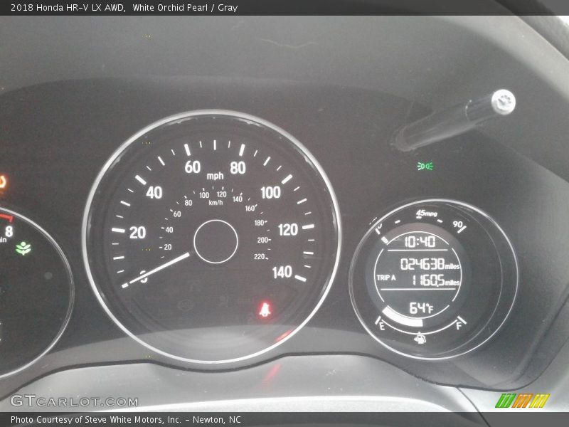 White Orchid Pearl / Gray 2018 Honda HR-V LX AWD