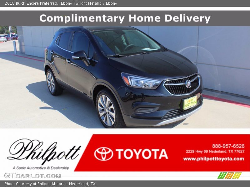 Ebony Twilight Metallic / Ebony 2018 Buick Encore Preferred