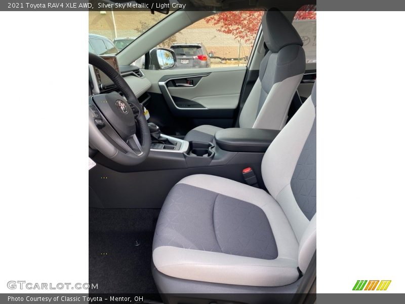 Silver Sky Metallic / Light Gray 2021 Toyota RAV4 XLE AWD