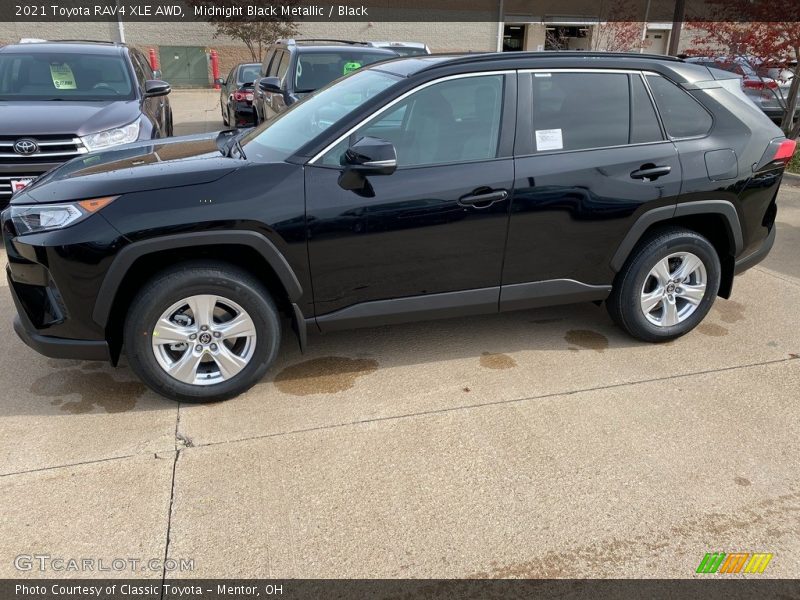 Midnight Black Metallic / Black 2021 Toyota RAV4 XLE AWD