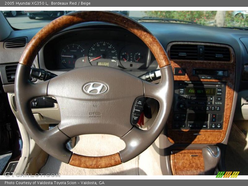 Bordeaux Red / Beige 2005 Hyundai XG350 L