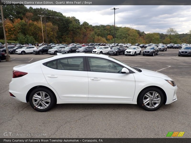 Quartz White Pearl / Beige 2020 Hyundai Elantra Value Edition