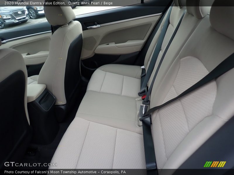 Quartz White Pearl / Beige 2020 Hyundai Elantra Value Edition