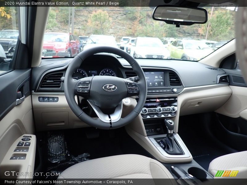 Quartz White Pearl / Beige 2020 Hyundai Elantra Value Edition
