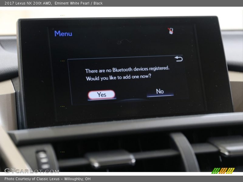 Eminent White Pearl / Black 2017 Lexus NX 200t AWD