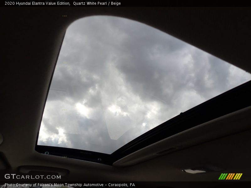 Quartz White Pearl / Beige 2020 Hyundai Elantra Value Edition