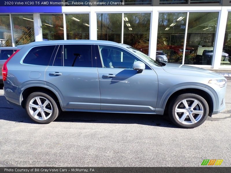 Pebble Gray Metallic / Charcoal 2020 Volvo XC90 T6 AWD Momentum