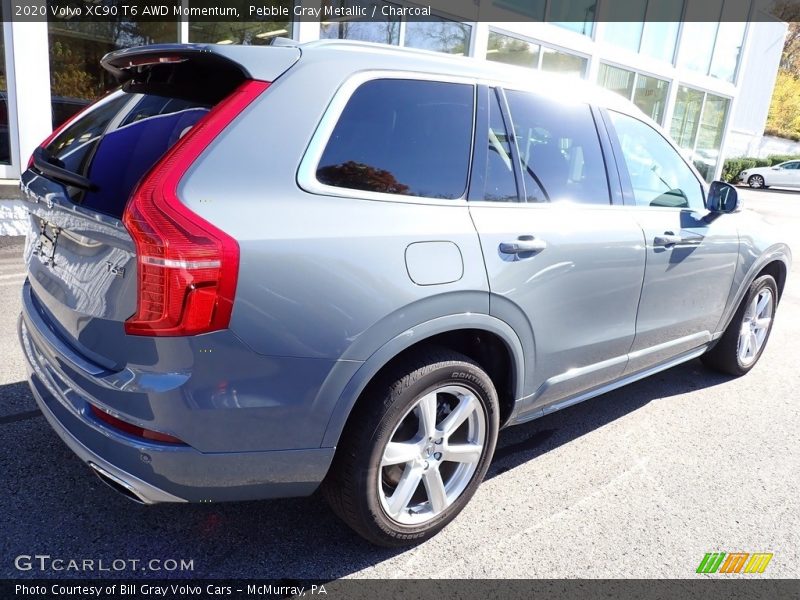Pebble Gray Metallic / Charcoal 2020 Volvo XC90 T6 AWD Momentum