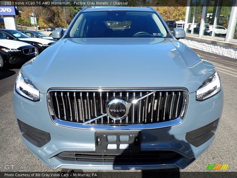 Pebble Gray Metallic / Charcoal 2020 Volvo XC90 T6 AWD Momentum