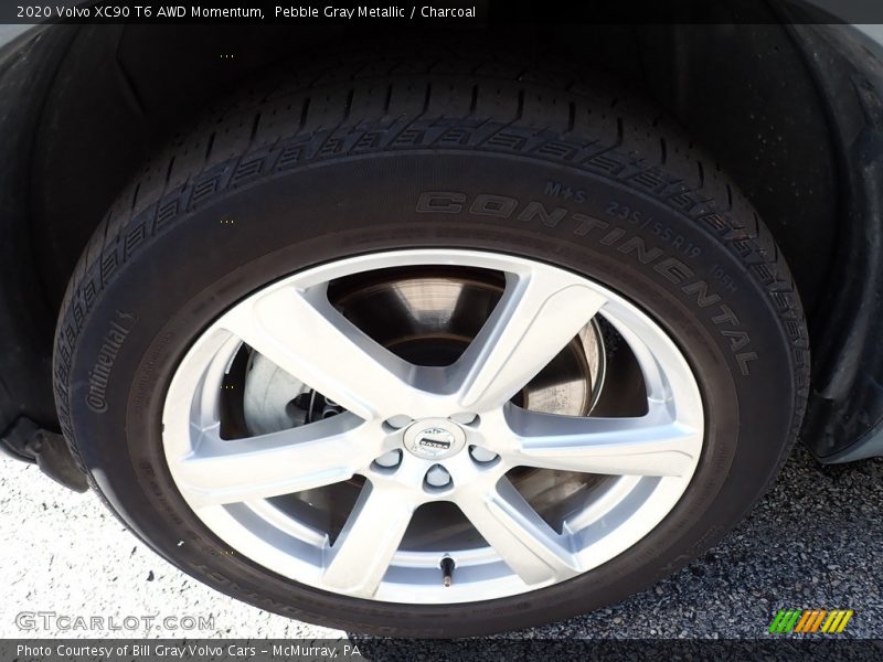 Pebble Gray Metallic / Charcoal 2020 Volvo XC90 T6 AWD Momentum