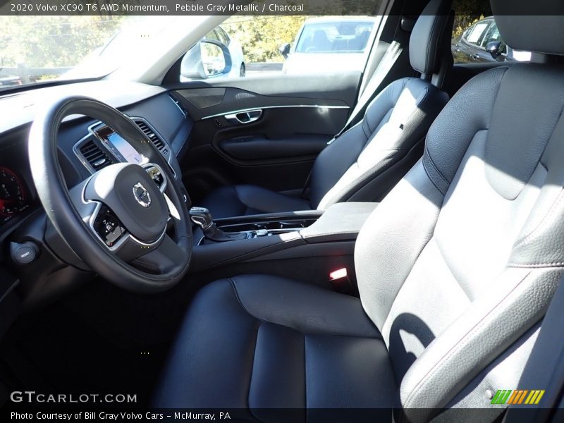 Pebble Gray Metallic / Charcoal 2020 Volvo XC90 T6 AWD Momentum