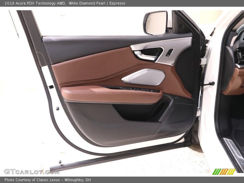 White Diamond Pearl / Espresso 2019 Acura RDX Technology AWD