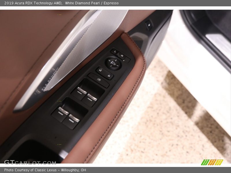 White Diamond Pearl / Espresso 2019 Acura RDX Technology AWD