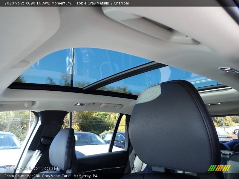Pebble Gray Metallic / Charcoal 2020 Volvo XC90 T6 AWD Momentum