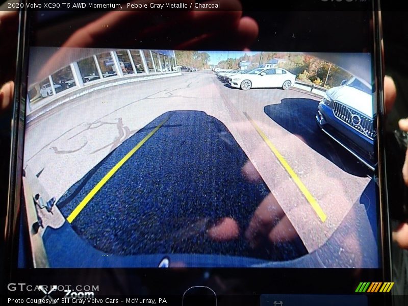 Pebble Gray Metallic / Charcoal 2020 Volvo XC90 T6 AWD Momentum