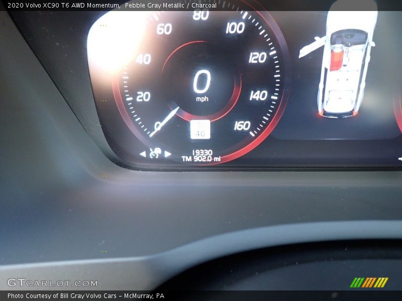 Pebble Gray Metallic / Charcoal 2020 Volvo XC90 T6 AWD Momentum