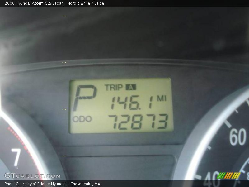 Nordic White / Beige 2006 Hyundai Accent GLS Sedan