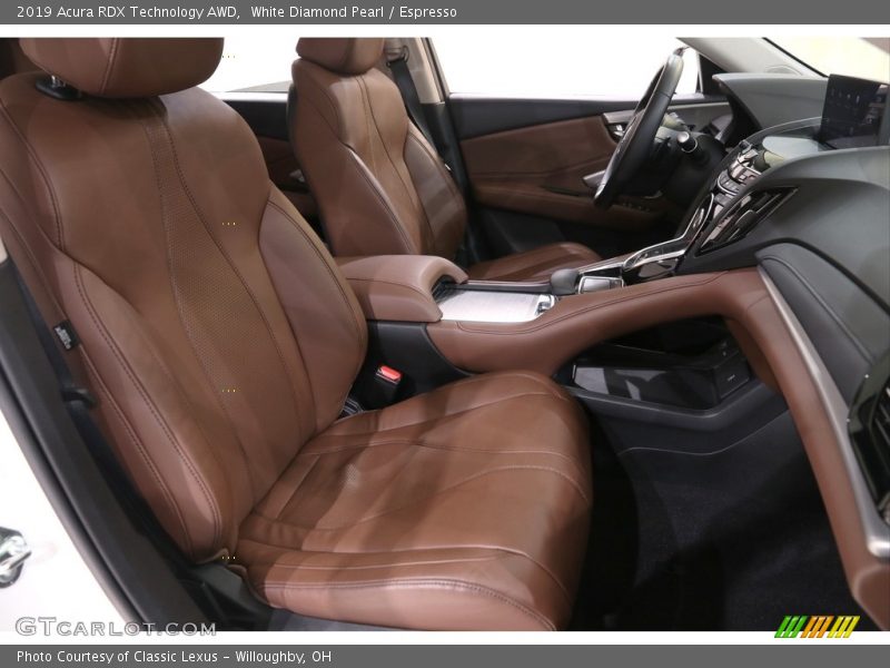 White Diamond Pearl / Espresso 2019 Acura RDX Technology AWD