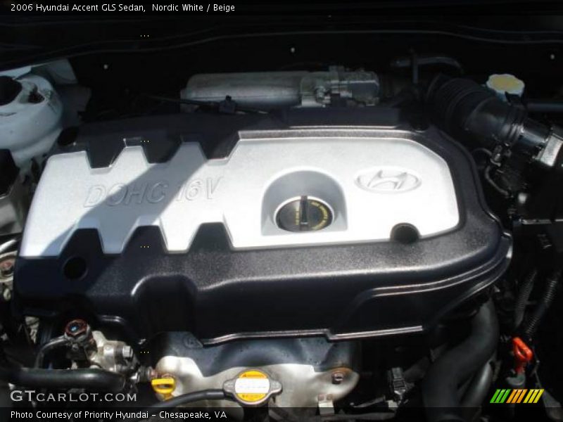 Nordic White / Beige 2006 Hyundai Accent GLS Sedan