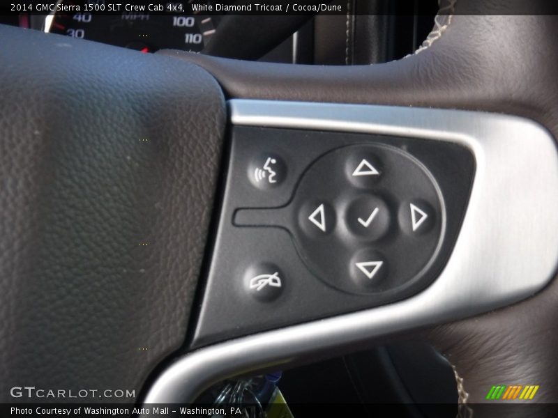 White Diamond Tricoat / Cocoa/Dune 2014 GMC Sierra 1500 SLT Crew Cab 4x4