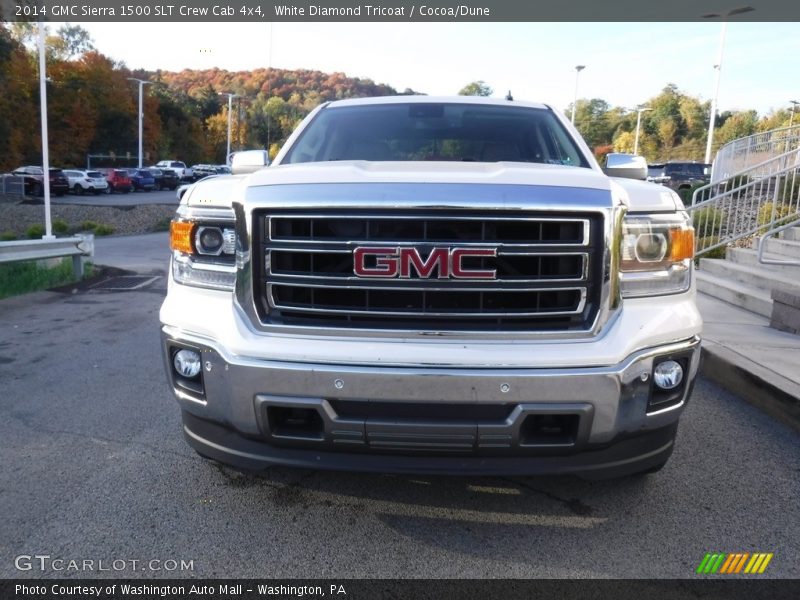 White Diamond Tricoat / Cocoa/Dune 2014 GMC Sierra 1500 SLT Crew Cab 4x4