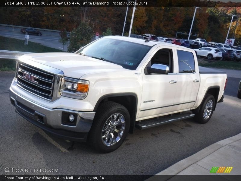 White Diamond Tricoat / Cocoa/Dune 2014 GMC Sierra 1500 SLT Crew Cab 4x4