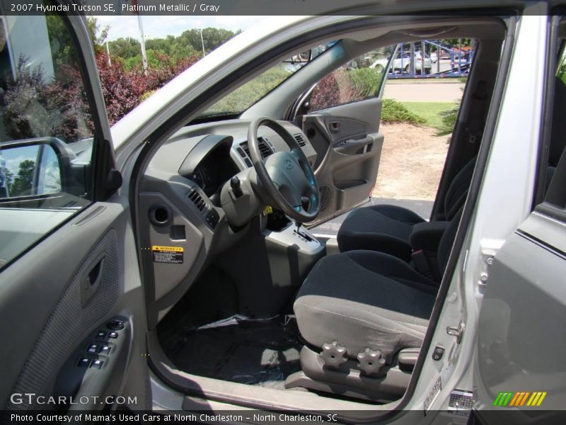 Platinum Metallic / Gray 2007 Hyundai Tucson SE