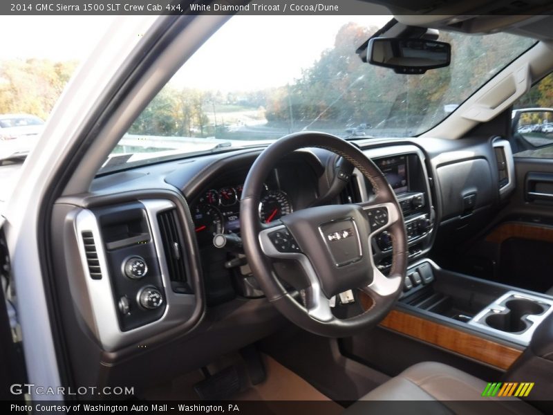 White Diamond Tricoat / Cocoa/Dune 2014 GMC Sierra 1500 SLT Crew Cab 4x4