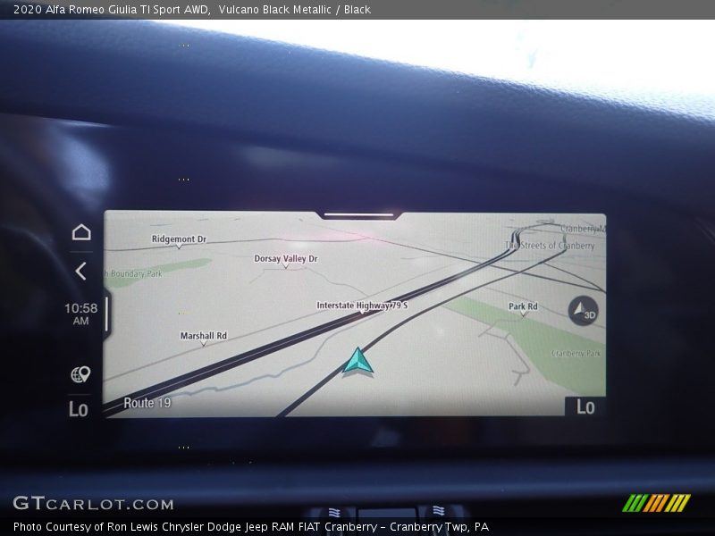 Navigation of 2020 Giulia TI Sport AWD