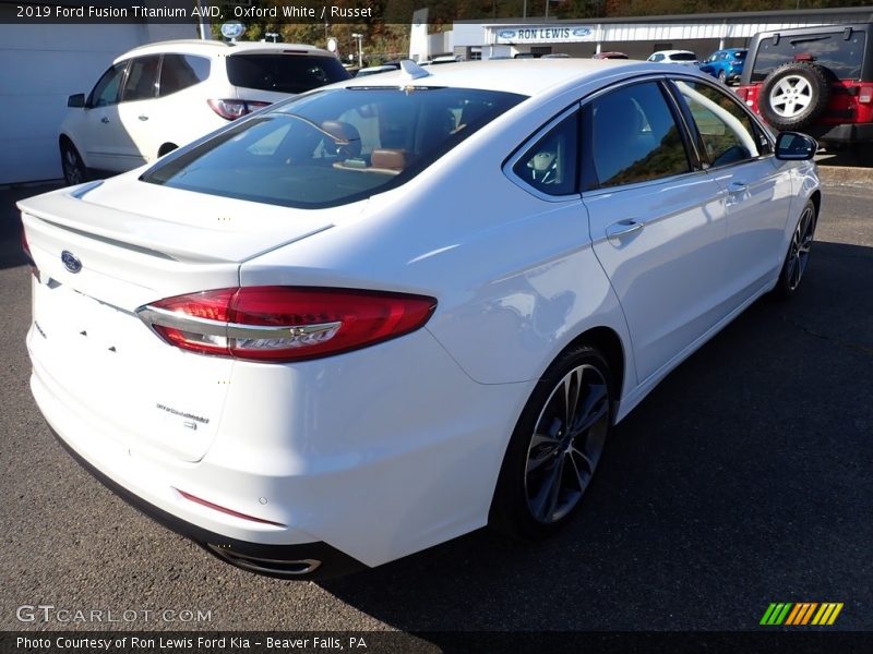 Oxford White / Russet 2019 Ford Fusion Titanium AWD