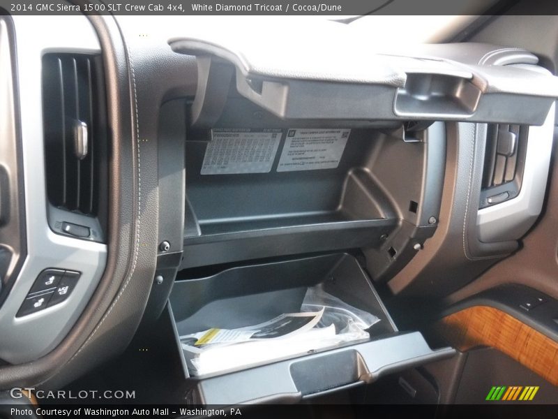 White Diamond Tricoat / Cocoa/Dune 2014 GMC Sierra 1500 SLT Crew Cab 4x4