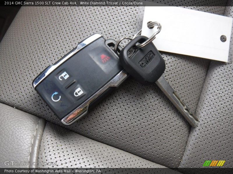 White Diamond Tricoat / Cocoa/Dune 2014 GMC Sierra 1500 SLT Crew Cab 4x4