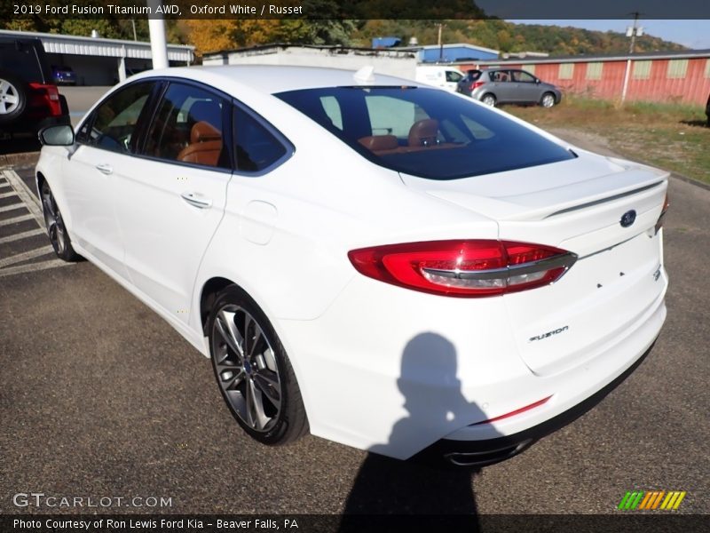 Oxford White / Russet 2019 Ford Fusion Titanium AWD