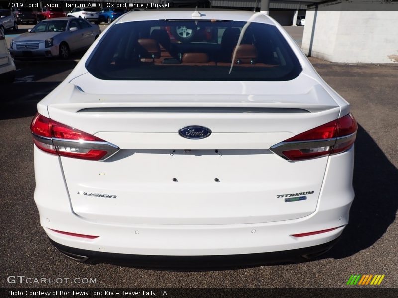 Oxford White / Russet 2019 Ford Fusion Titanium AWD