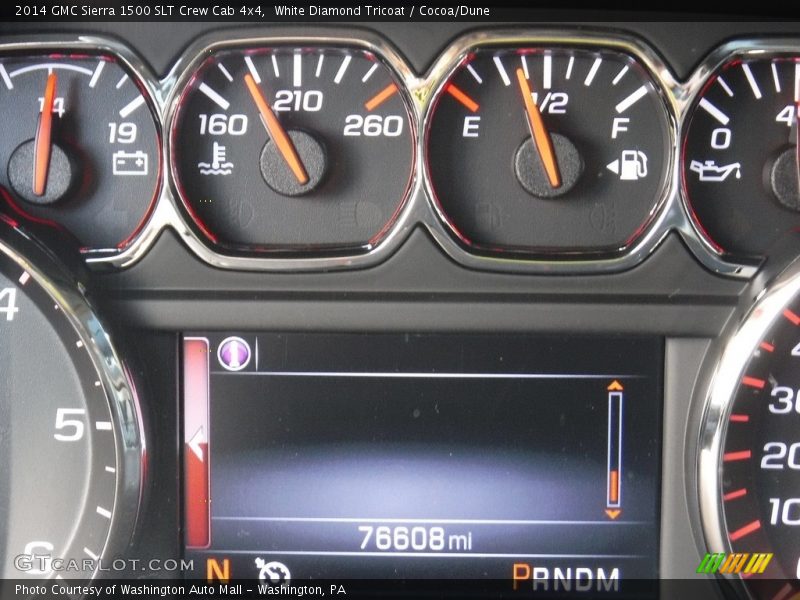 White Diamond Tricoat / Cocoa/Dune 2014 GMC Sierra 1500 SLT Crew Cab 4x4