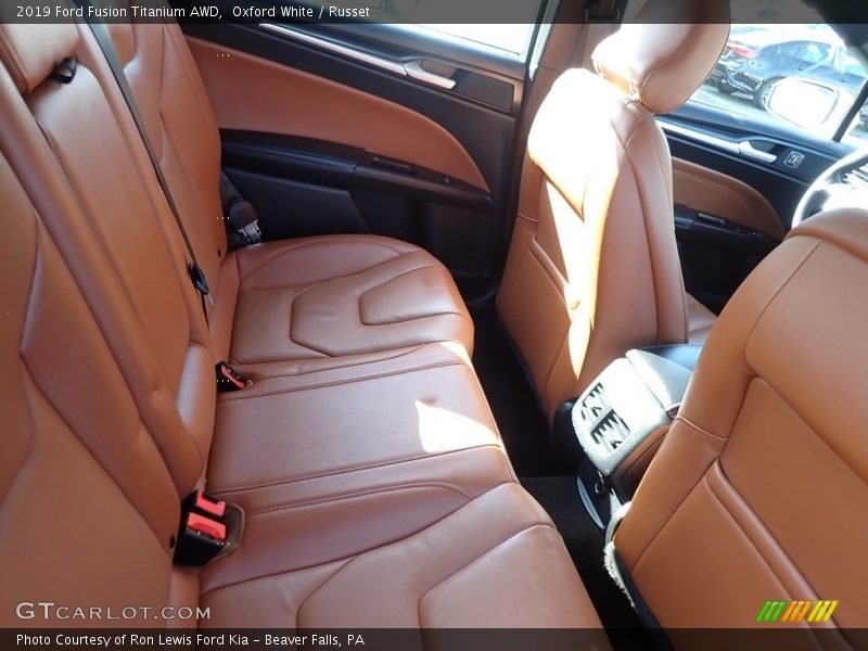 Oxford White / Russet 2019 Ford Fusion Titanium AWD